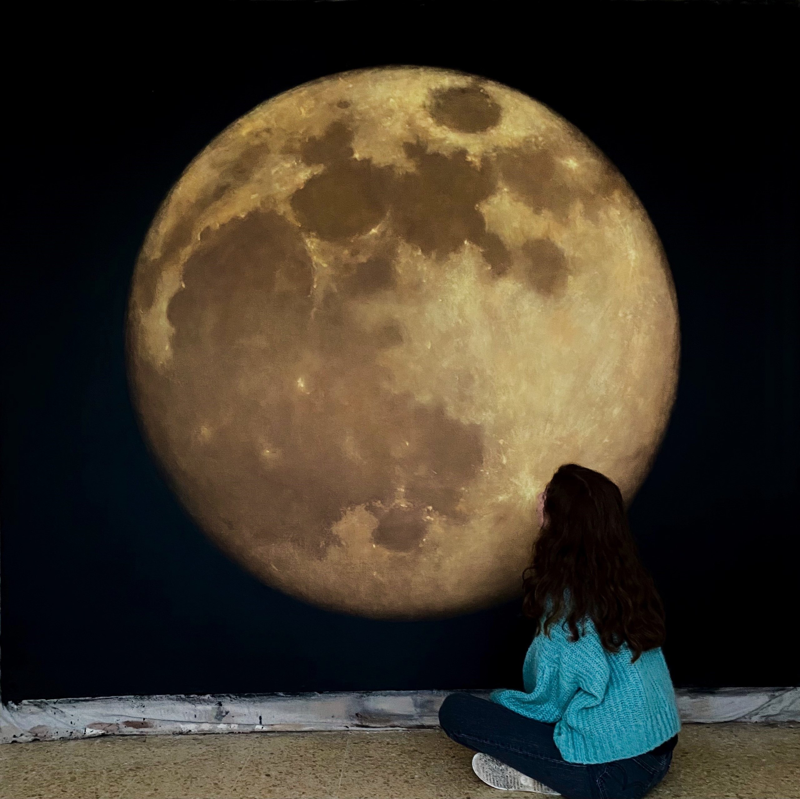 Pintura de luna de Jorge Estévez — Serie de Lunas