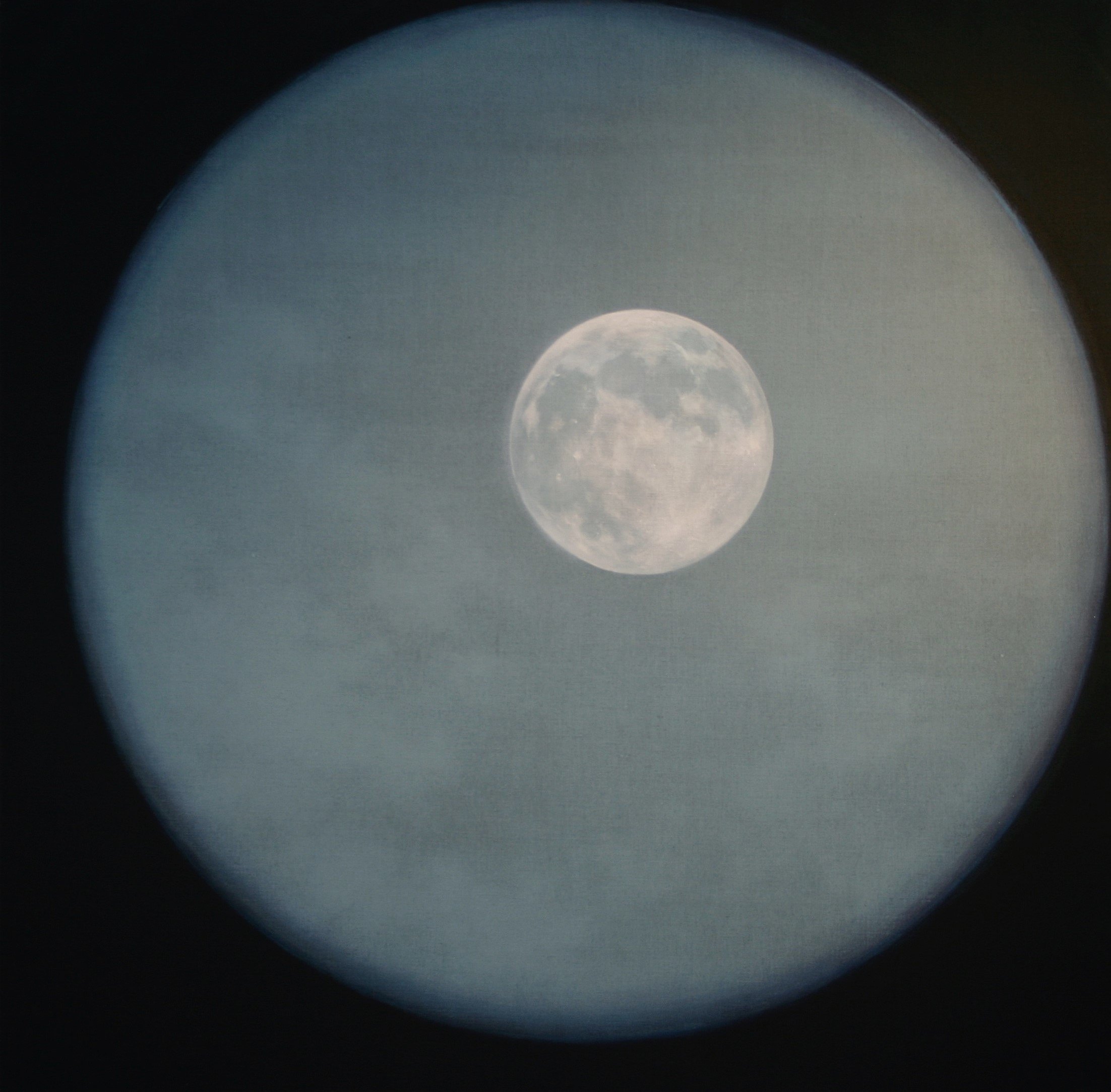 Pintura de luna de Jorge Estévez — Serie de Lunas