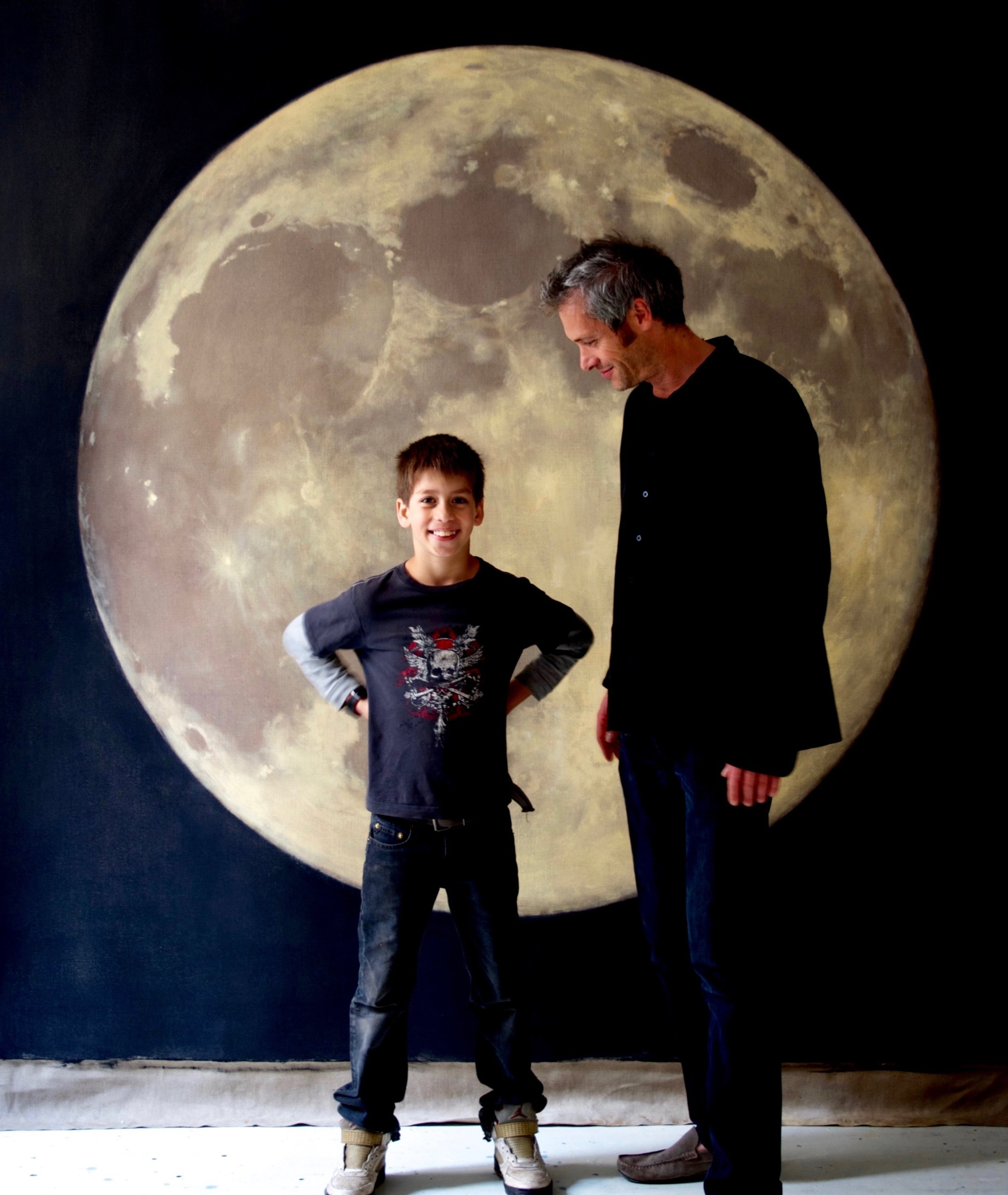 Pintura de luna de Jorge Estévez — Serie de Lunas