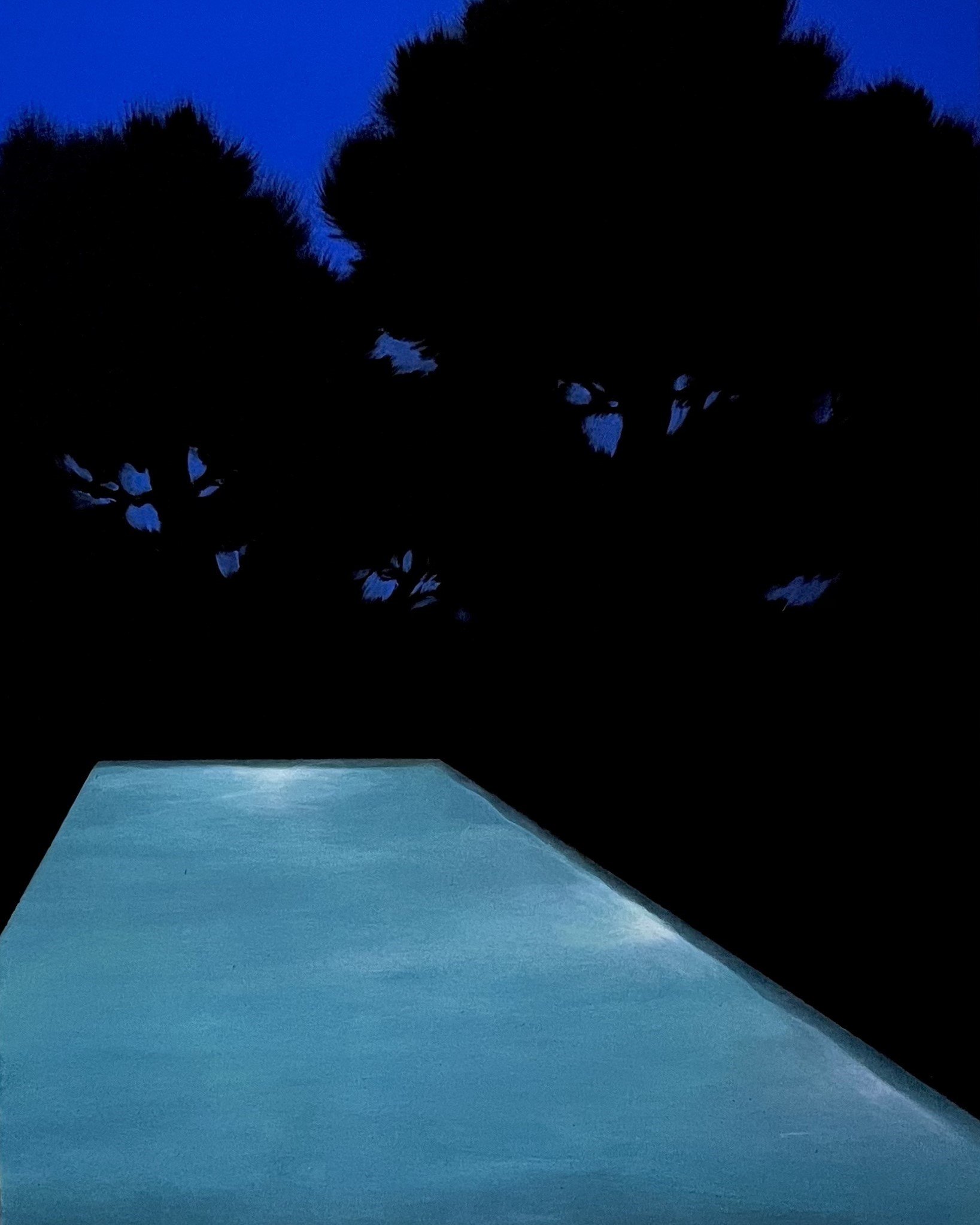Pintura de paisaje nocturno de Jorge Estévez — Serie Nocturnos