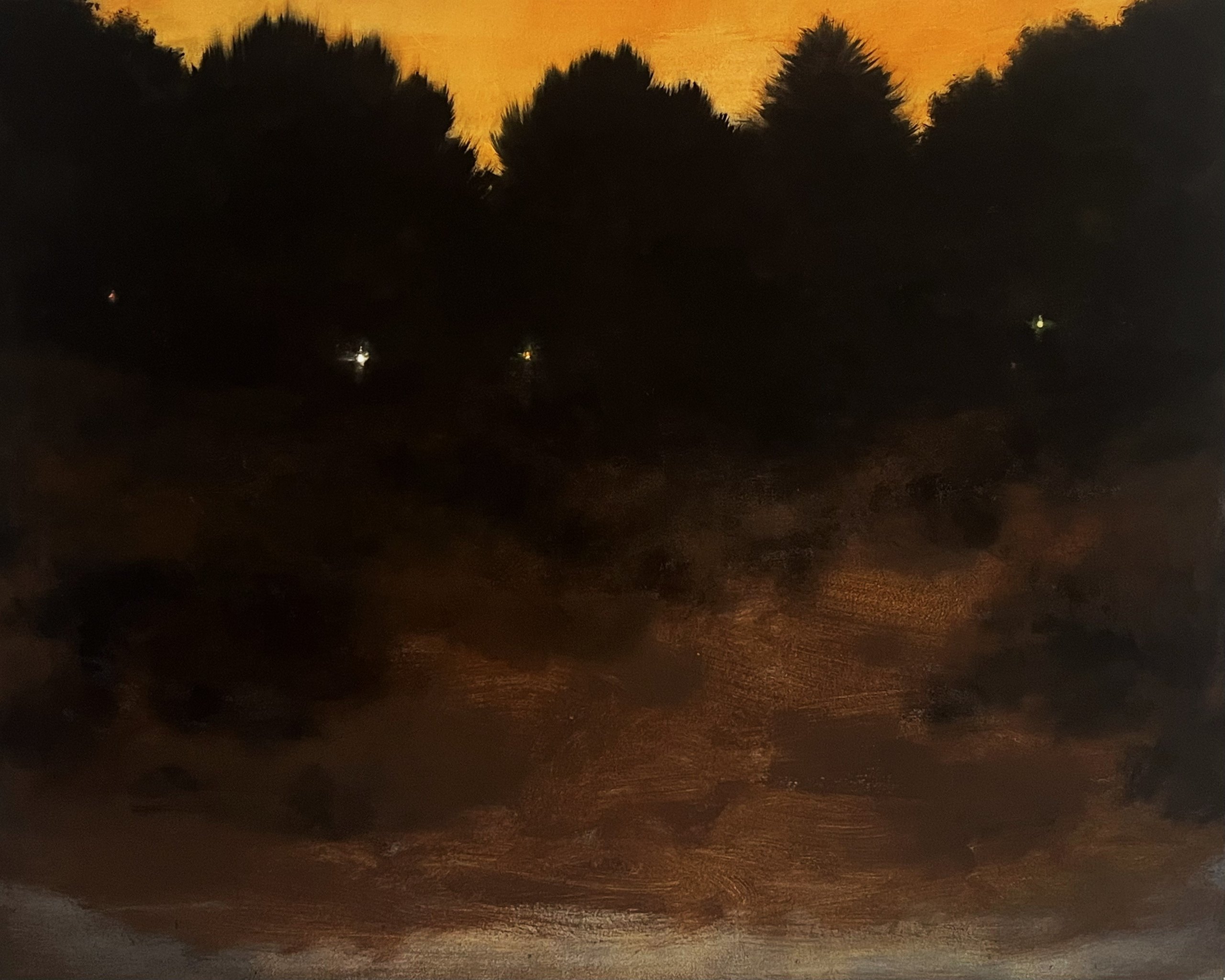 Pintura de paisaje nocturno de Jorge Estévez