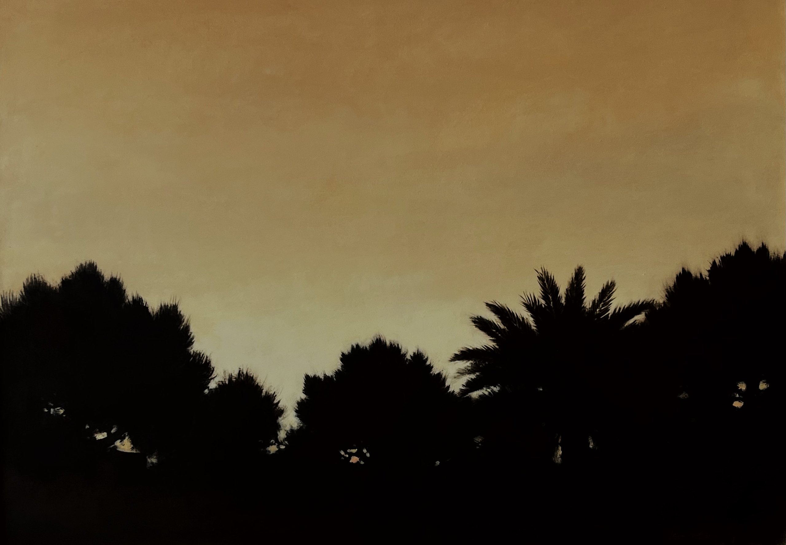 Pintura de paisaje nocturno de Jorge Estévez